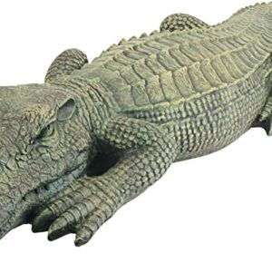 Design Toscano The Swamp Beast Lawn Alligator Crocodile Garden Sculpture, 37 Inch, Polyresin, Full Color