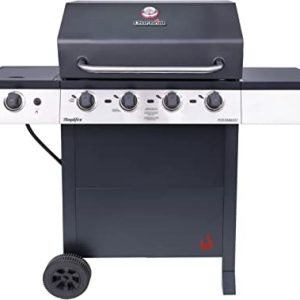 Char-Broil 463331422 Performance Amplifire 4-Burner Cart Style Liquid Propane Gas Grill, Metallic Gray