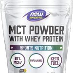 NOW Sports Nutrition, MCT Powder With Whey Protein Isolate, 67% MCTs, Unflavored Powder, 1-Pound