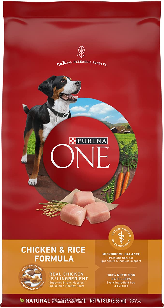 Purina ONE Chicken and Rice Formula Dry Dog Food - (4) 8 lb. Bags