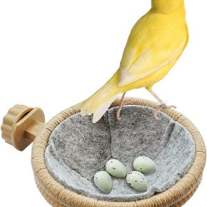 FOIBURELY Bird Nest Canary Finch Parrot Nest with Felt（4.5 inches）