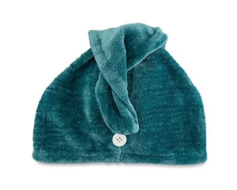 Goody Planet Turban Towel, 1 Count - Green - Protect Your Hairstyle While Remaining Comfortable - Hair Accessories for Men, Women, Boys, & Girls - Made with Recycled Ocean-Bound Plastic